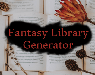 Fantasy Library Generator   - Generate some books for an NPC's library! 