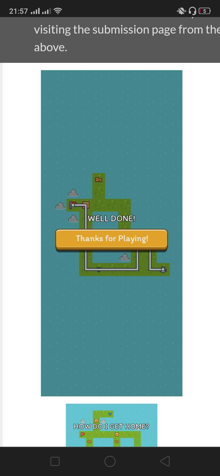 Game completed screenshot