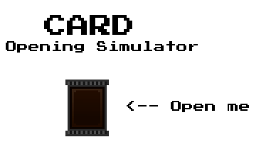Card Opening Simulator