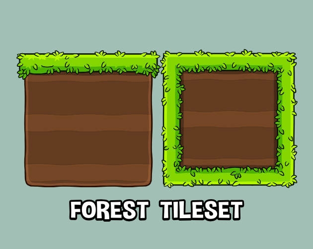 Forest tile set by Robert Brooks - gamedeveloperstudio.com