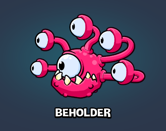 Beholder Monsters 2d Game Sprite By Robert Brooks