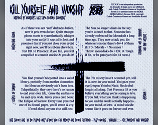 KILL YOURSELF AND WORSHIP - A Mörk Borg Album Crawl  