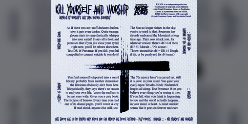 Cover image for KILL YOURSELF AND WORSHIP - A Mörk Borg Album Crawl