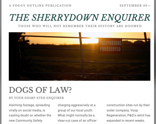 Sherrydown Enquirer 4: Bad Dog  