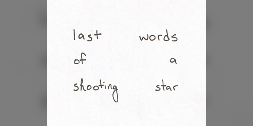 Cover image for last words of a shooting star
