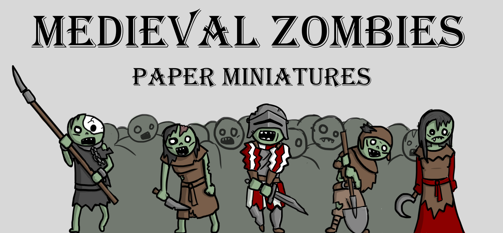 Cover image for Medieval Zombies - Paper Minis