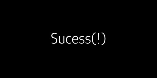 Cover image for Sucess(!)