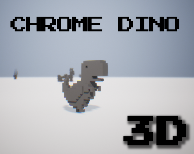 Chrome Dino 3D by Rhomita