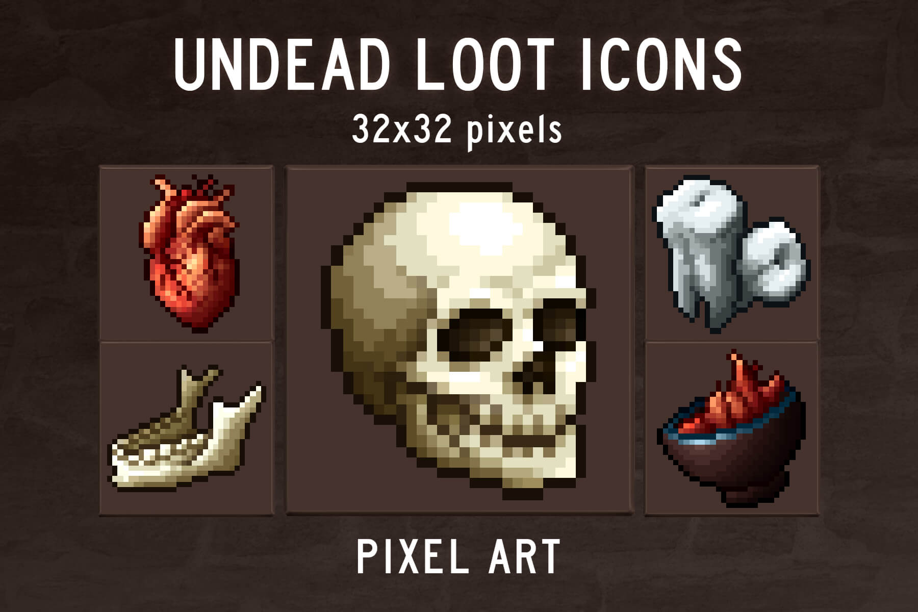 Free Undead Loot Pixel Art By Free Game Assets (GUI, Sprite, Tilesets)