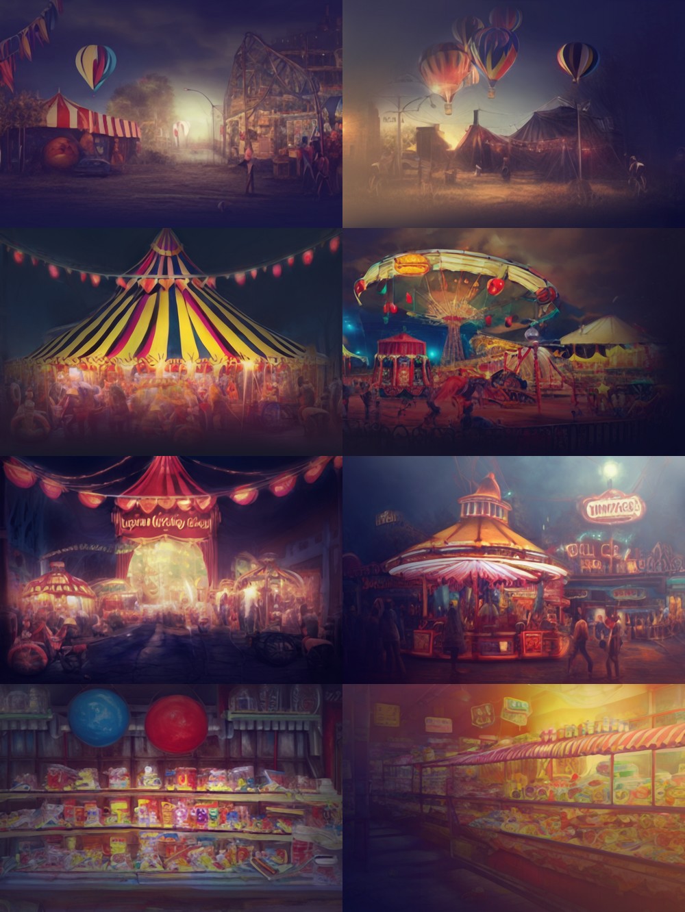 creepy circus background