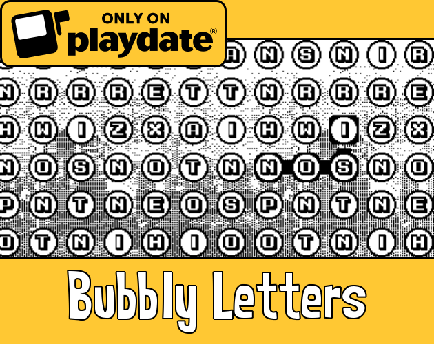 BubblyLetters (Playdate)