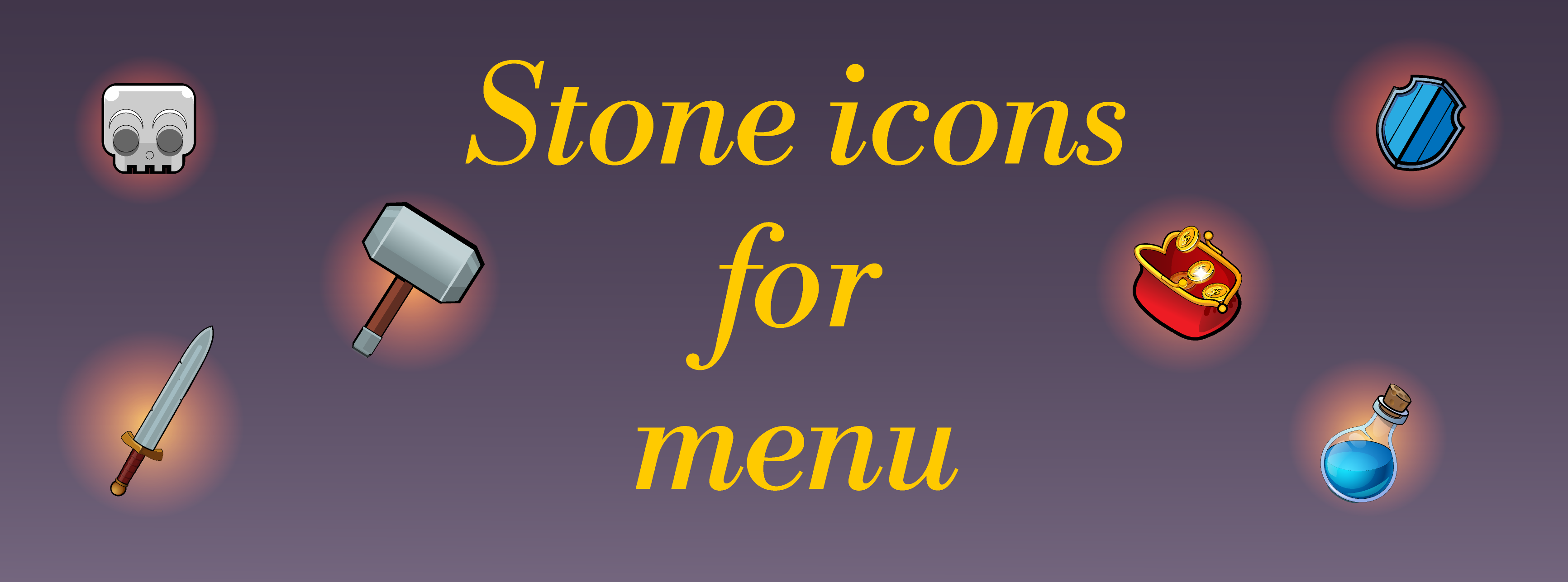 Stone icons for menu