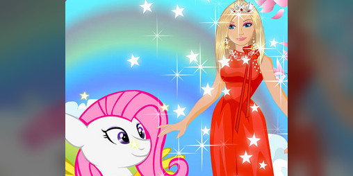 Cover image for Barbie and Pony Dressup Game