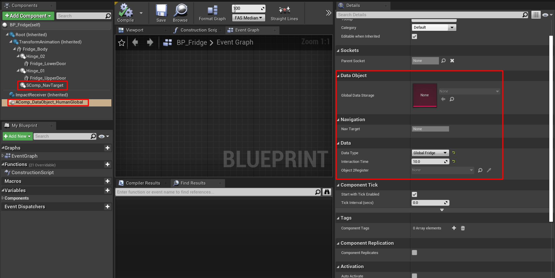 Global DataComponent Setup On Object