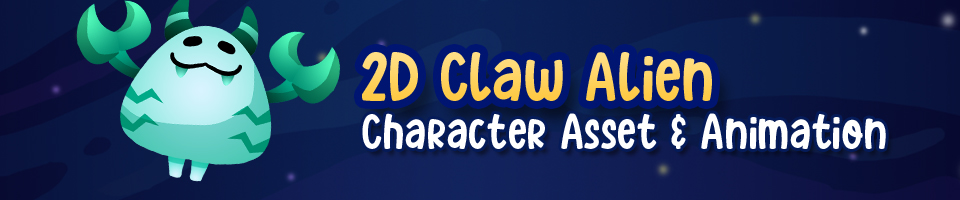 2D Claw Alien Asset and Animation