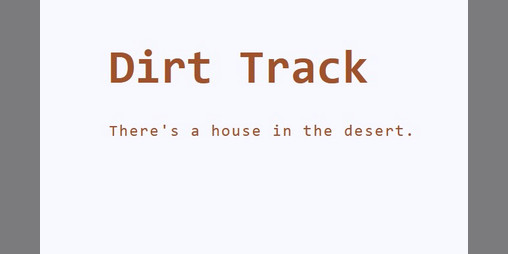 Cover image for Dirt Track
