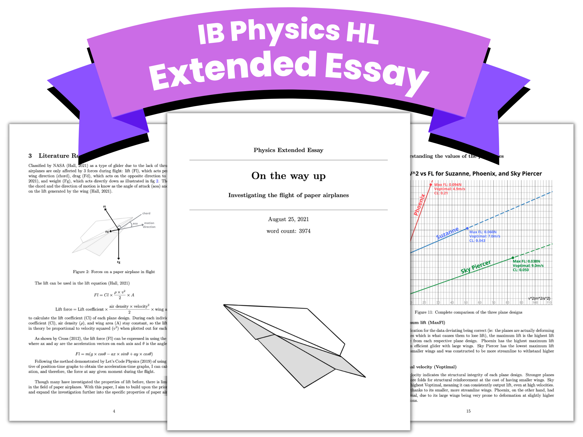 IB Physics HL Extended Essay on Paper Airplanes
