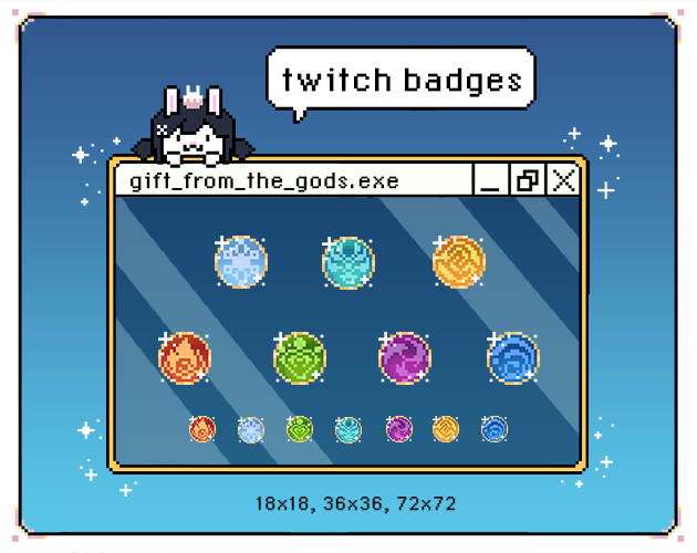 Genshin Impact Twitch Badges by jelleebun