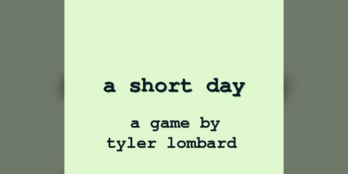 Cover image for a short day
