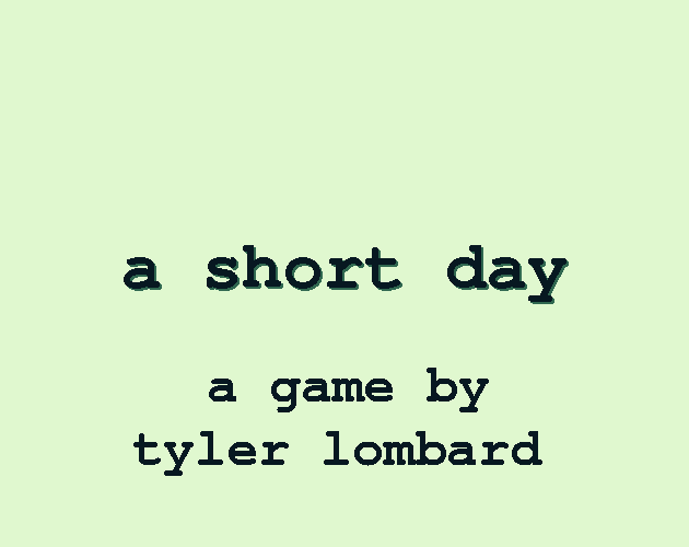 Cover image for a short day