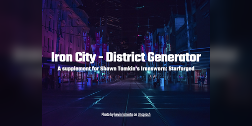 Cover image for Iron City - District Generator
