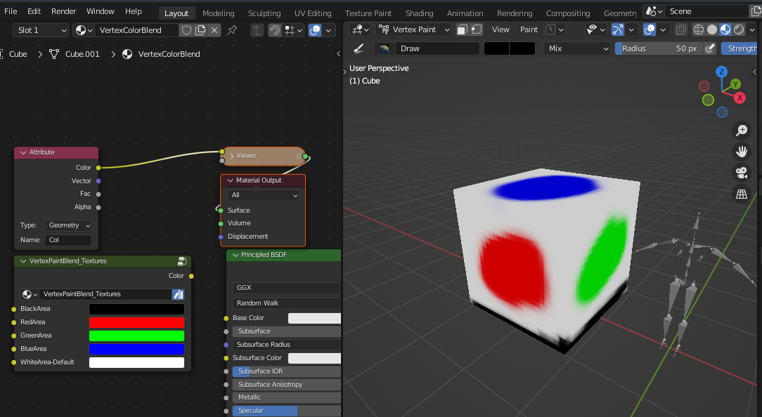 Blender Vertex Paint Shader Mixer by loafbrr