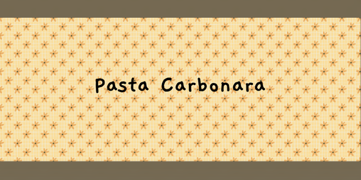 Cover image for Pasta Carbonara