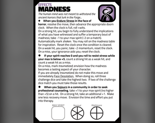 Madness "Asset"   - Optional madness rules for Ironsworn: Starforged. 