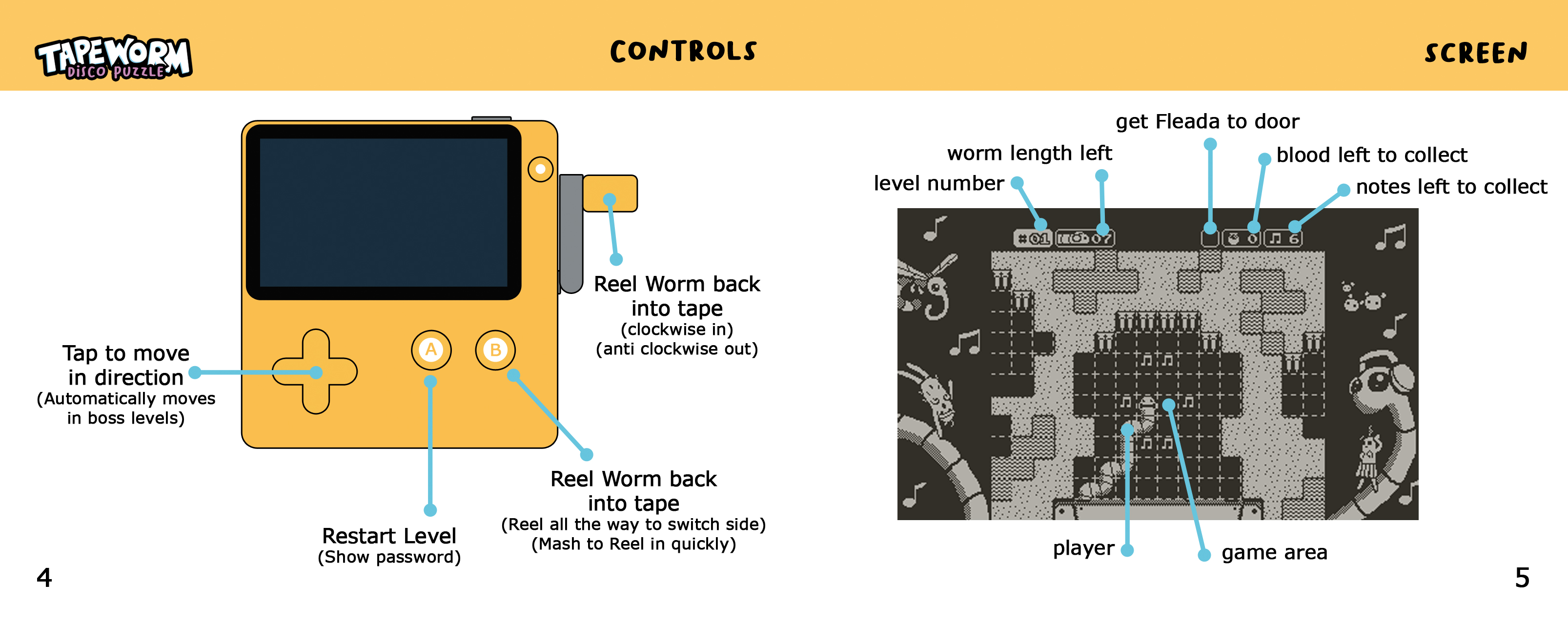 Tapeworm Disco Puzzle Playdate by LowtekGames