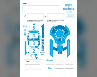 Feuille de perso traduite pour Lasers & sentiments  