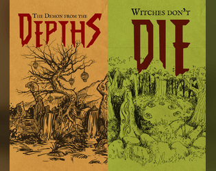 Primal Quest - Witches Don't Die & The Demon From The Depths   - Two pamphlet adventures for Primal Quest 