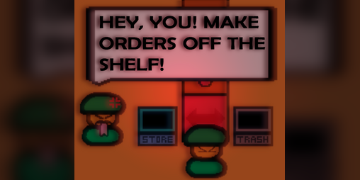 Cover image for Hey, you! Make orders off the shelf!