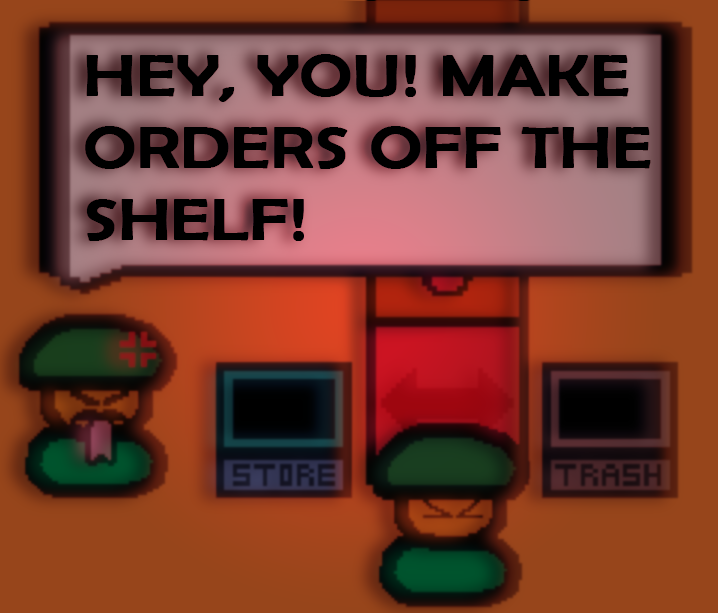 Cover image for Hey, you! Make orders off the shelf!
