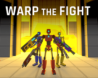 A player's roblox avatar in a vibrant 3d fps game arena