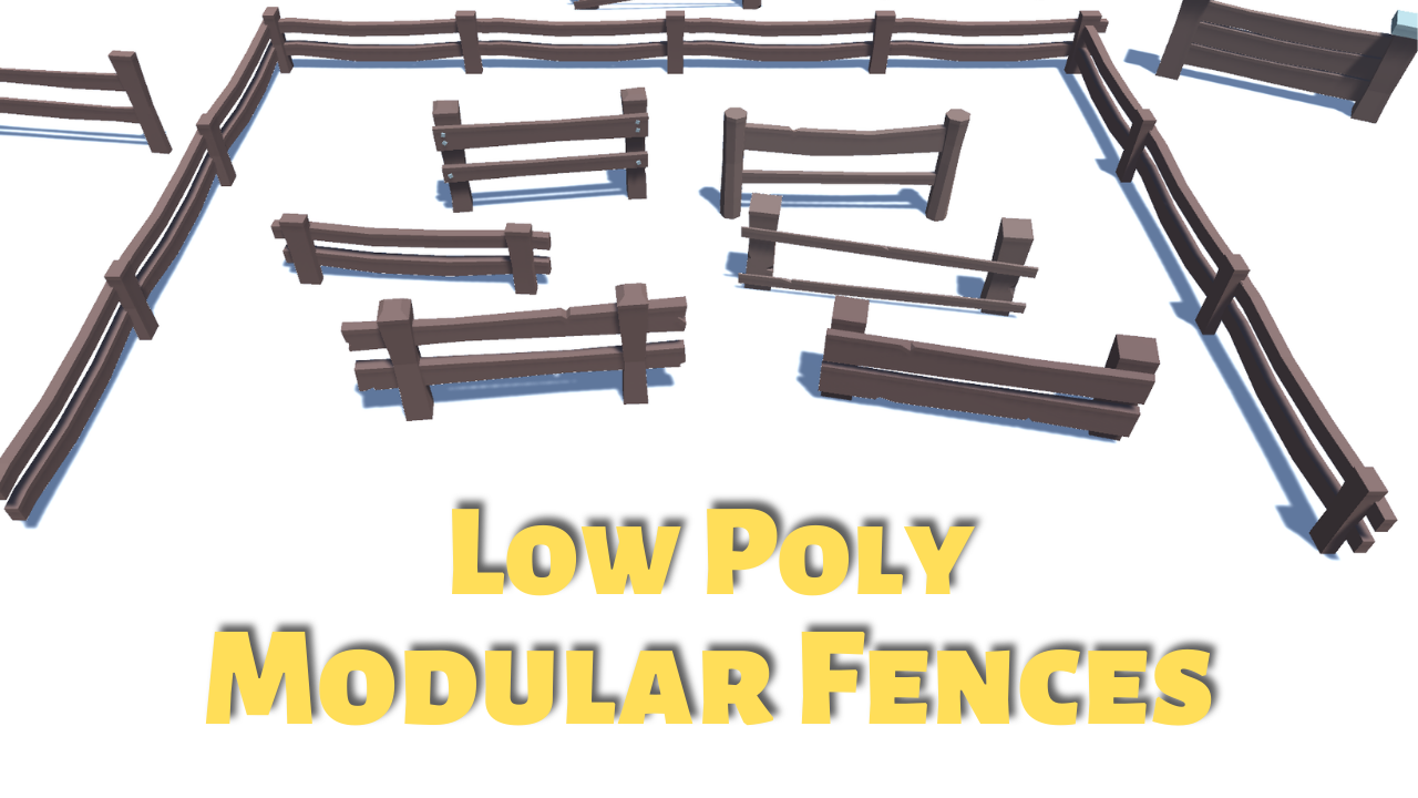 Low Poly Modular Fences