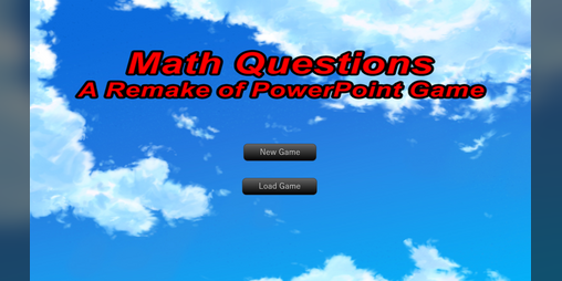 Cover image for Math Questions: a Remake of PowerPoint Game