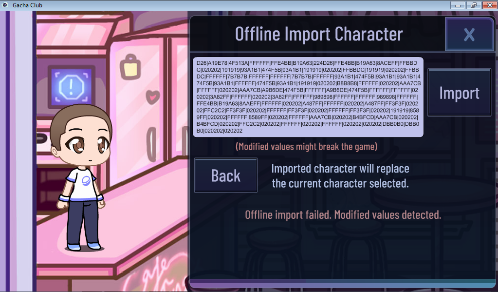 How to fix Offline Import Failed in gacha club