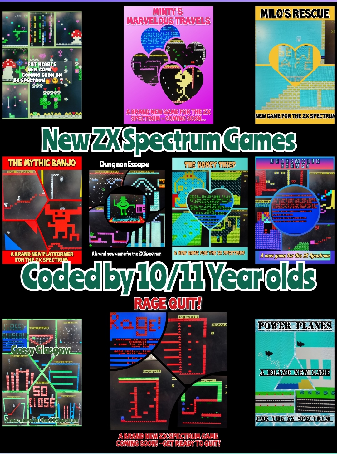 Cover image for Bearsden Primary - ZX Spectrum Games - Coded by 10/11 year olds - 2022 Edition