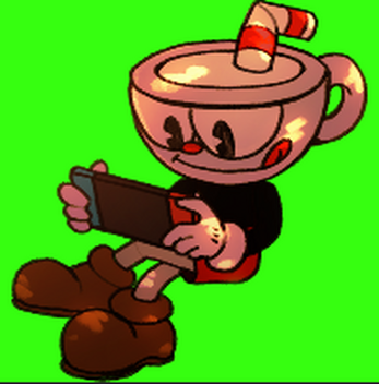 Nigntmare Cuphead Indie Cross V2 Sticker - Nigntmare cuphead indie