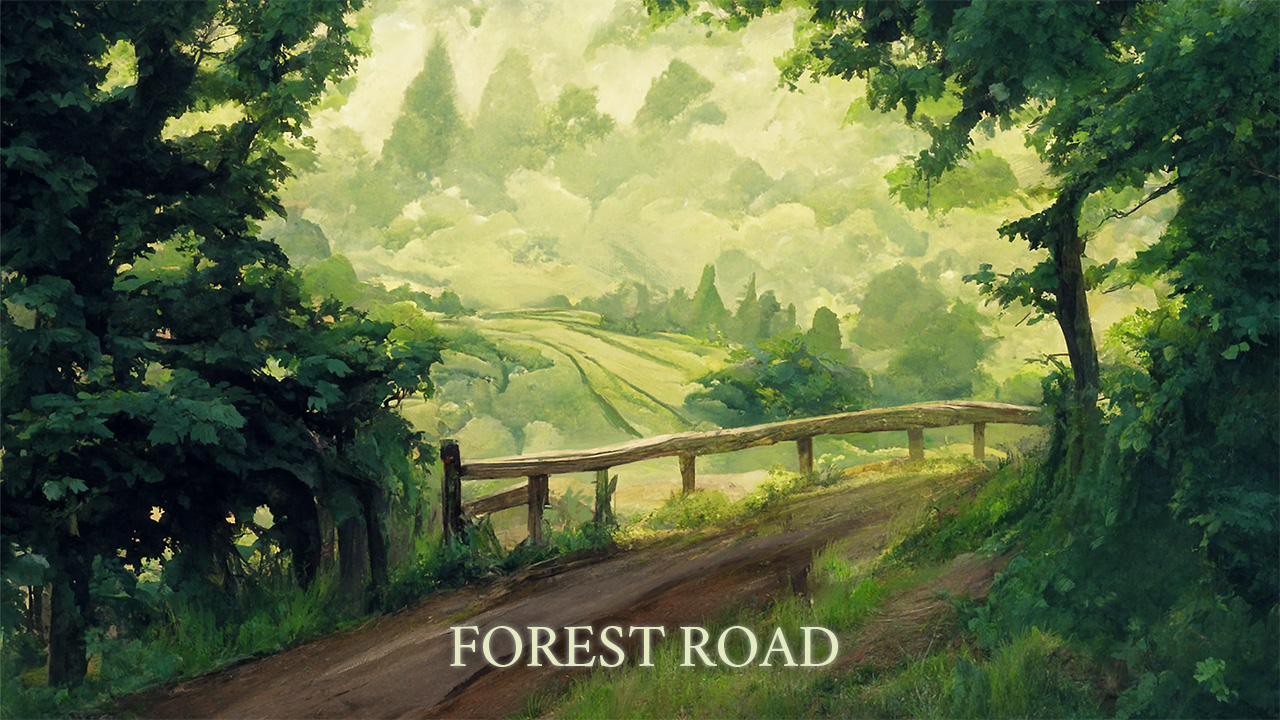 Forest road background