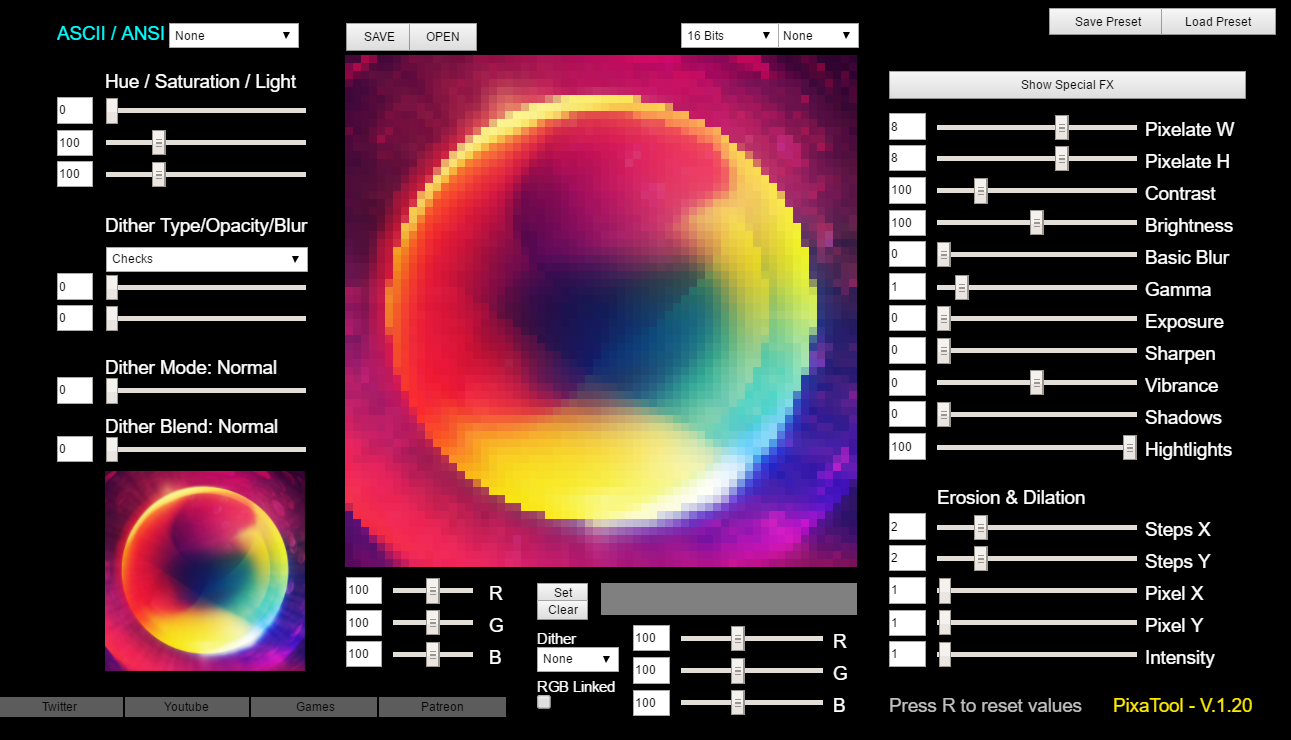 pixatool export