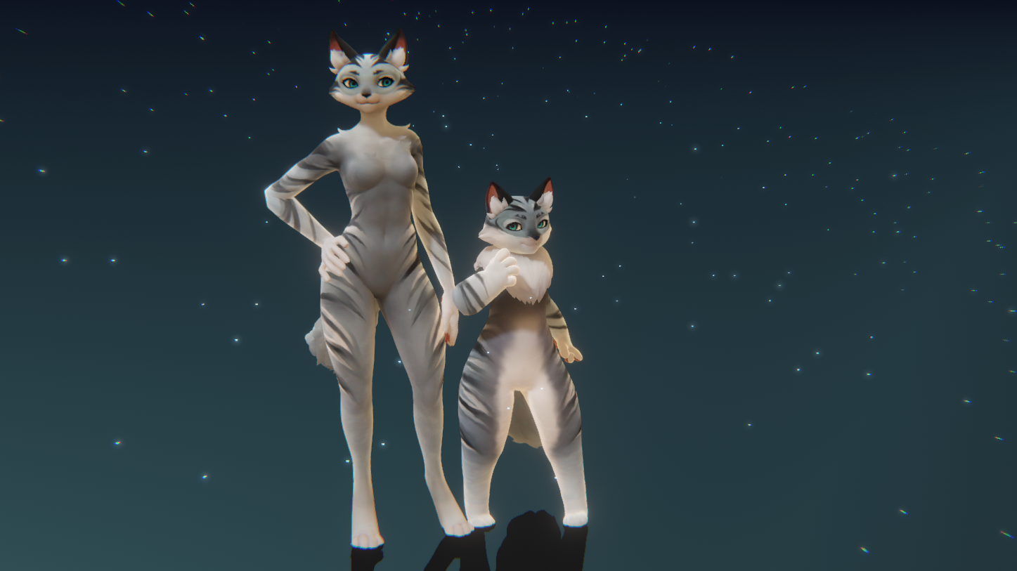 Cat Avatar VRChat 3 compatible fully rigged