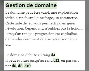 Gestion de domaine (OSE / OSR)   - Aide de jeu en une page pour gérer des domaines entre deux aventures (old school essentials ou tous jeux OSR) 