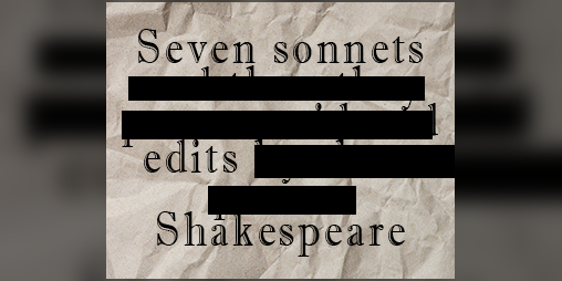 Cover image for Seven sonnets - edits - Shakespeare
