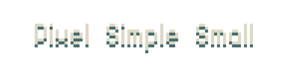 Font - Pixel Simple Small