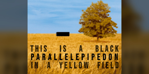 Cover image for This is a black parallelepipedon in a yellow field