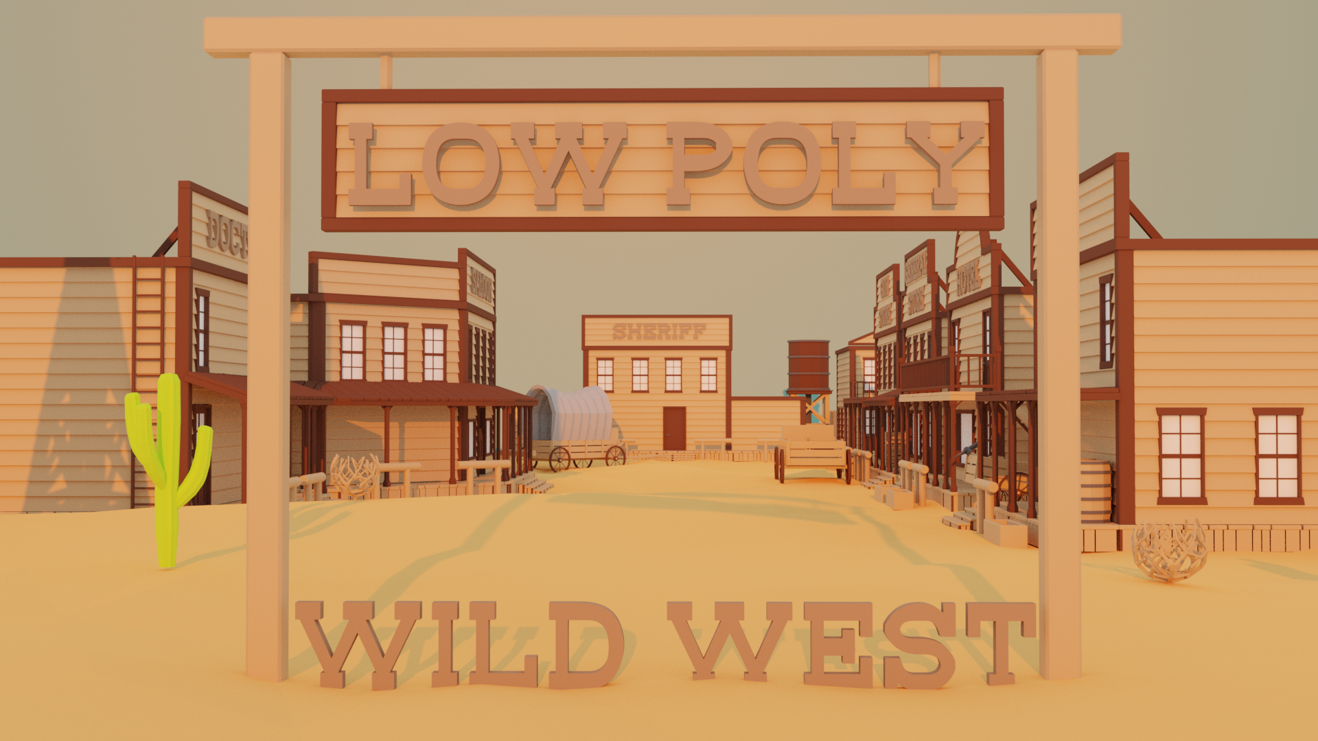 Low Poly Wild West Environment Pack