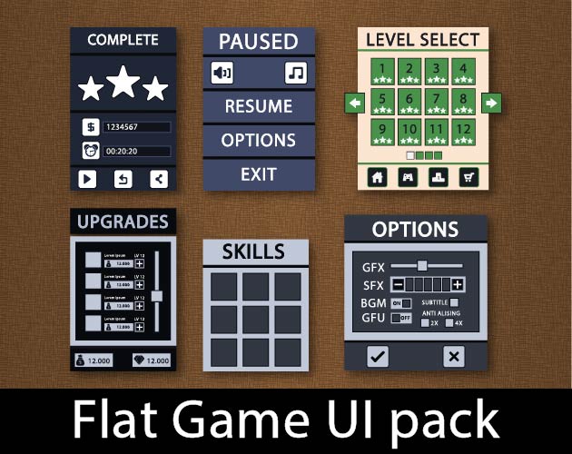 FREE Game user interface (game asset pack) by SunGraphica on