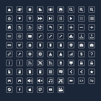 Versatile Flat Minimal Icons for All Types of Game Projects