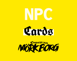 Mörk Borg NPC Cards   - Printable NPC cards 